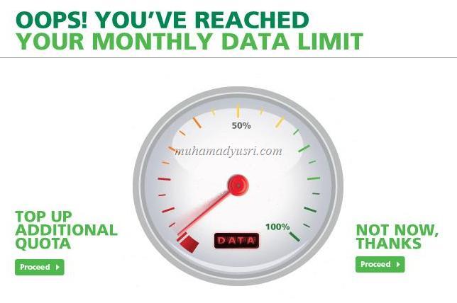 Monthly Data Over Limit